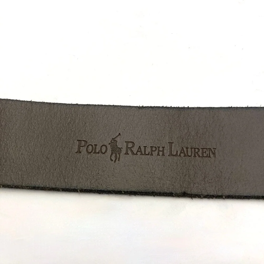 POLO RALPH LAUREN Brown Leather Belt Pony Buckle Mens 40/100 1.5